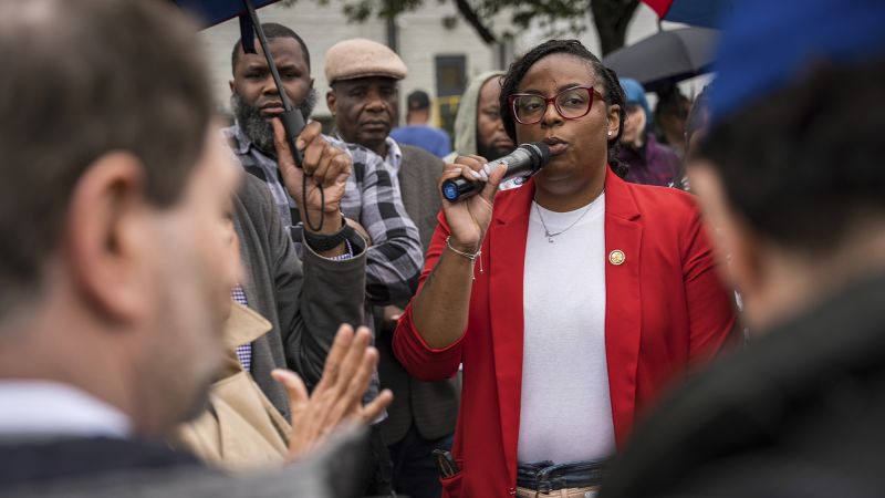 LaMonica McIver: DOJ charges congresswoman with assault in incident at ICE facility, drops case against Newark mayor | CNN Politics