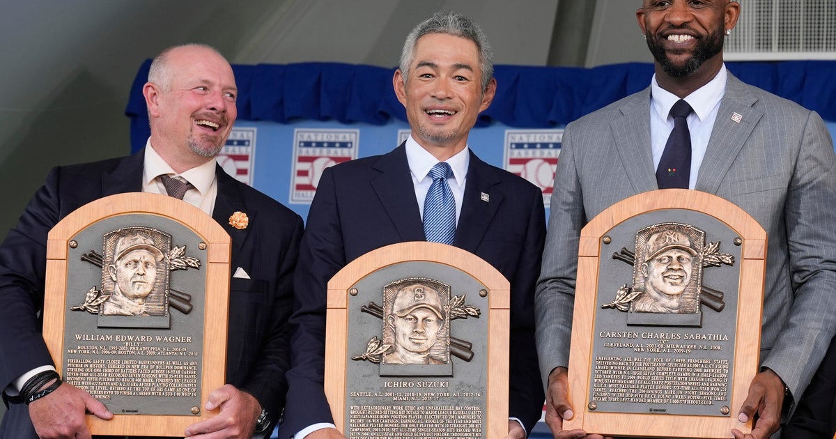 Ichiro Suzuki, CC Sabathia and Billy Wagner inducted into Baseball Hall of Fame - CBS News