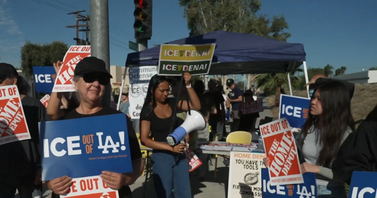 A grassroots effort is underway to monitor ICE operations in Southern California - CBS News
