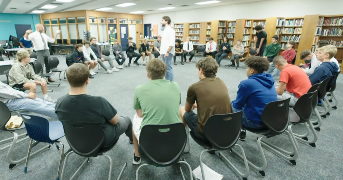 Ohio school offers a unique space for teen boys to speak openly about their struggles - CBS News
