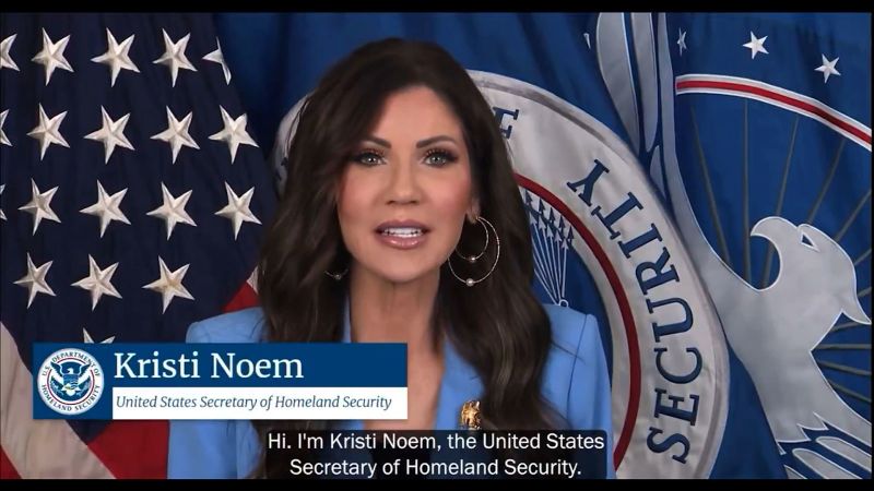 Noem’s propaganda video machine turns to airport lines | CNN Politics