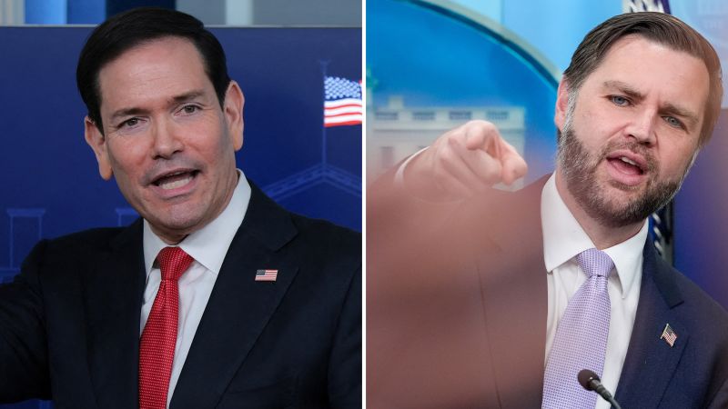 Both say there’s no race, but Rubio and Vance take a 2028 turn | CNN Politics