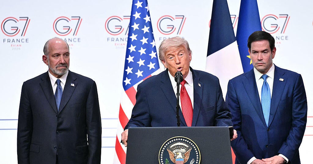 Trump touts Iran agreement to wrap up G7 summit in France - CBS News