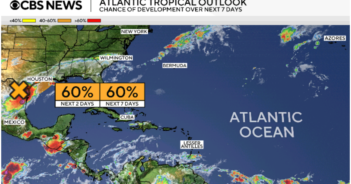 Potential first tropical cyclone of the year developing off Texas' Gulf Coast - CBS News