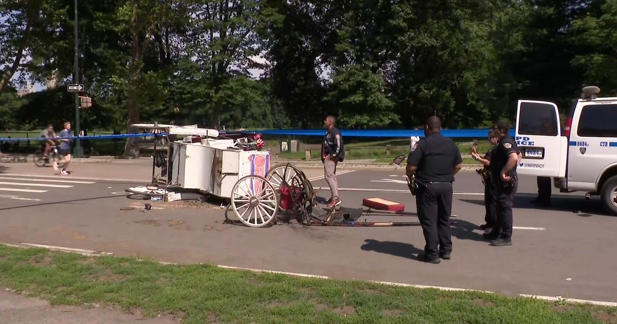 18-year-old dies after horse carriage overturns in Central Park - CBS New York