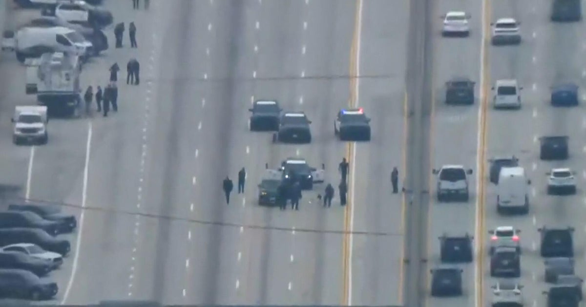 Los Angeles police chase ends in fatal shooting of suspect on 405 Freeway - CBS News