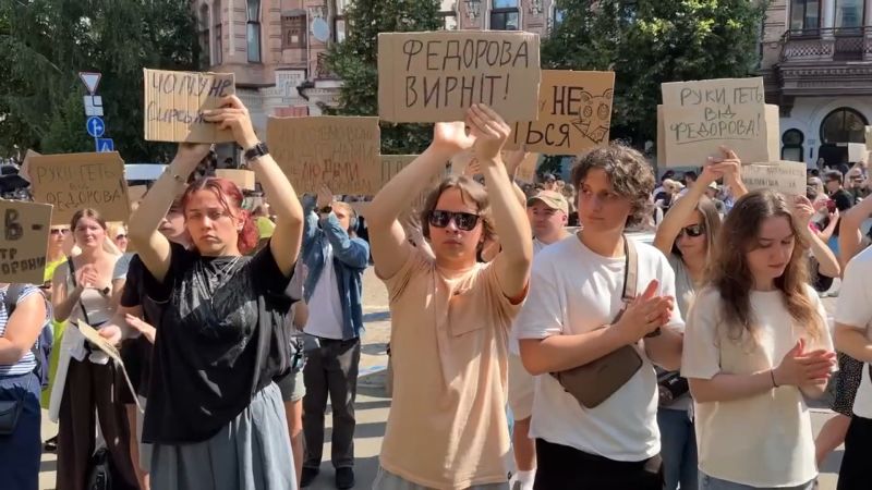 Zelensky faces protests over ousting of Ukraine’s defense minister despite military gains | CNN