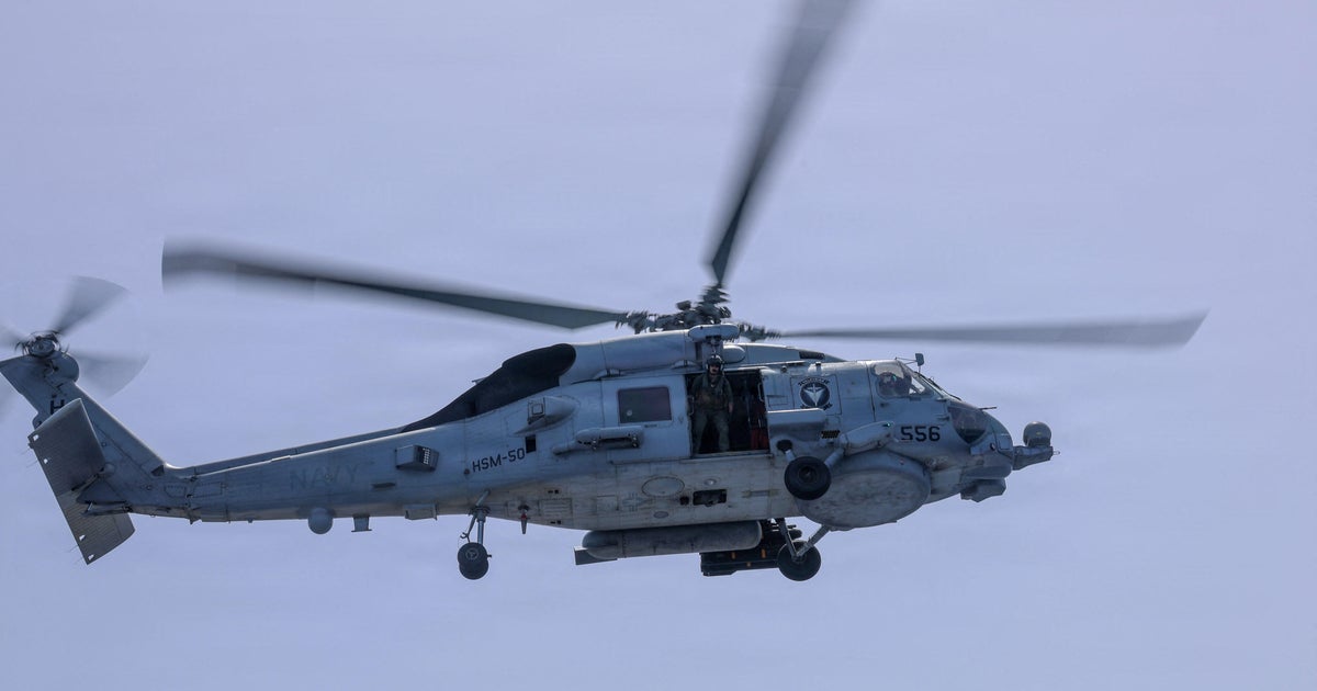 U.S. helicopter goes down in Arabian Sea, crew member missing, Navy says - CBS News