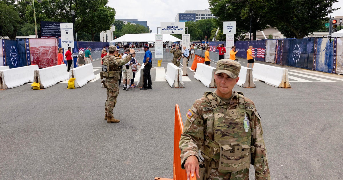 National Guard troops, law enforcement providing tight security for July Fourth celebrations in Washington, D.C. - CBS News