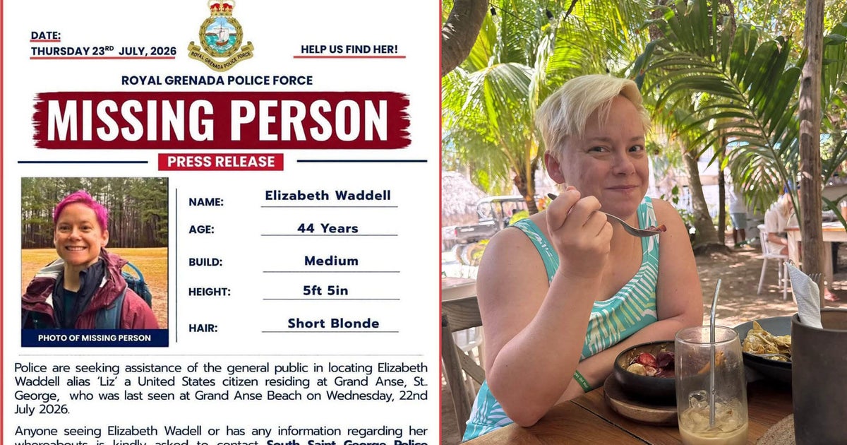 North Carolina woman missing in Grenada as husband heads to join search - CBS News