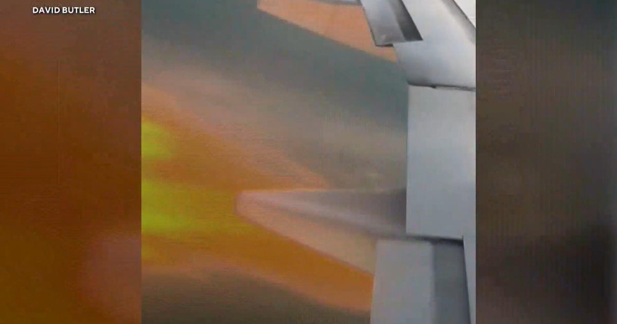 Flames shoot out of plane's engine shortly after takeoff in South Carolina due to apparent bird strike - CBS News