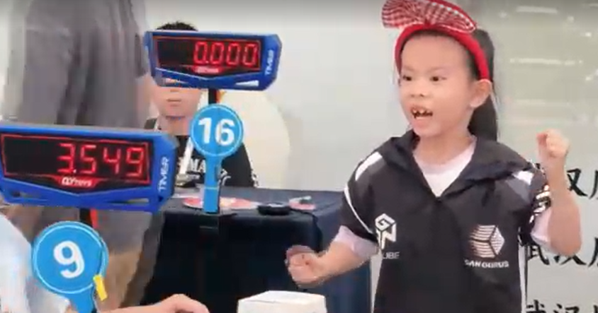 6-year-old Chinese girl reportedly sets Rubik's Cube world record, completing puzzle in just over 4 seconds - CBS News