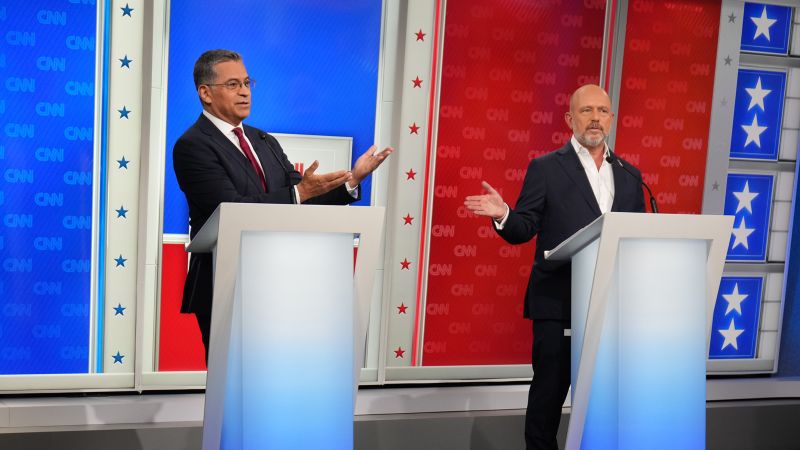 Steve Hilton vs. Xavier Becerra: Takeaways from California governor debate | CNN Politics