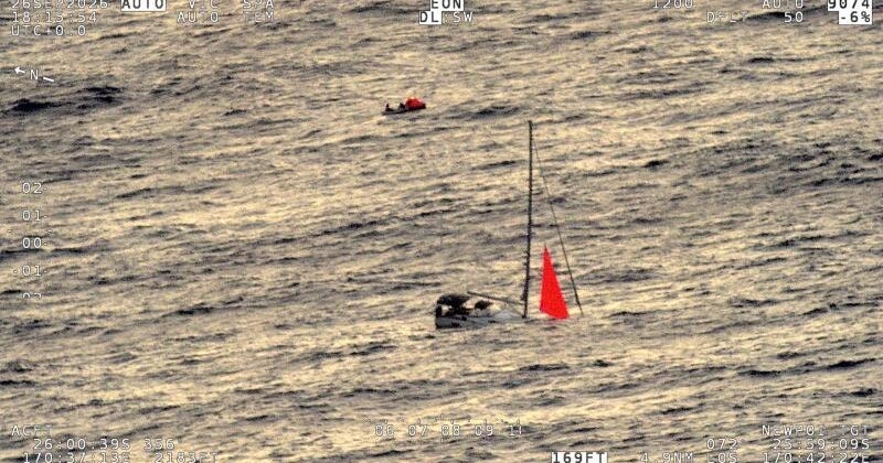 Whale sinks yacht in South Pacific, sailors rescued alive 18 hours later - CBS News